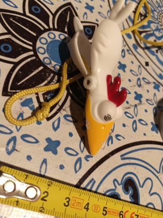 Set 2 Galline/Gallo Giocattolo con Cordino