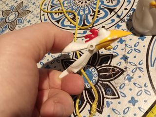 Set 2 Galline/Gallo Giocattolo con Cordino