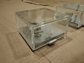 Coppia Lampadari Argento Trasparente