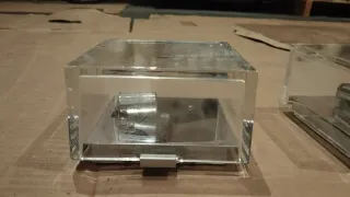 Coppia Lampadari Argento Trasparente