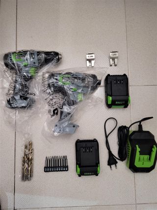 JUEGO DE TALADROS ATORNILLADORES IMPACTO _