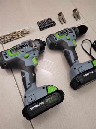 JUEGO DE TALADROS ATORNILLADORES IMPACTO _