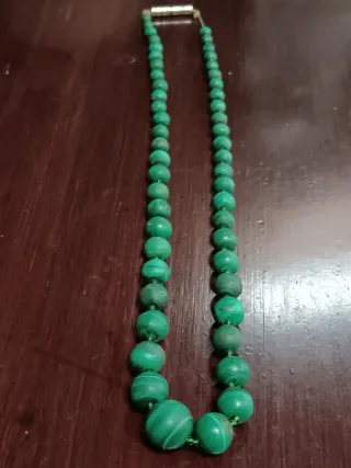 Collana con pietre dure d'epoca di Malachite