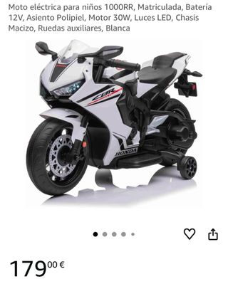Moto Eléctrica Honda CBR 1000RR Niños 12V