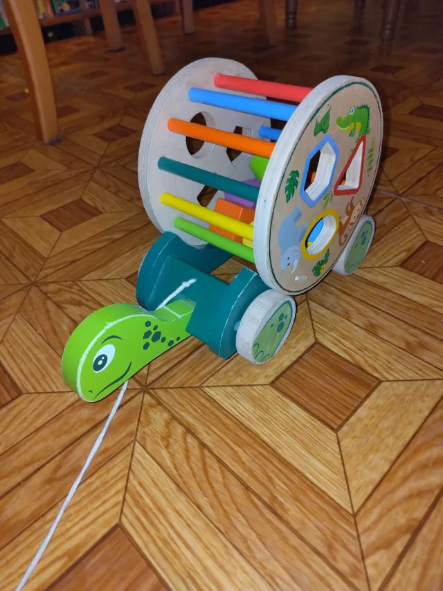 Tortuga Juguete Madera Bloques Primeros Pasos
