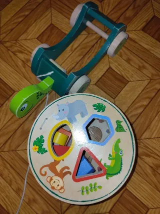 Tortuga Juguete Madera Bloques Primeros Pasos