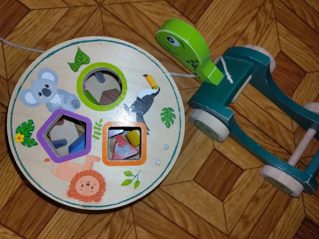 Tortuga Juguete Madera Bloques Primeros Pasos