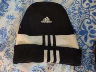 Gorro Adidas Negro con Rayas Blancas Talla Única