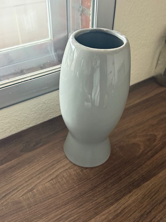 Jarrón Cara Cerámica Gris