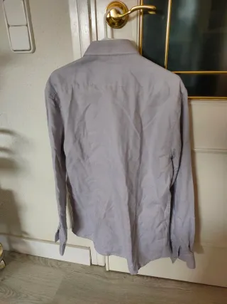 Camisa Zara Hombre Gris Talla L