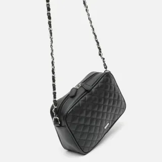 Bolso bandolera acolchado negro