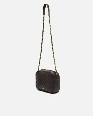 Bolso bandolera acolchado negro