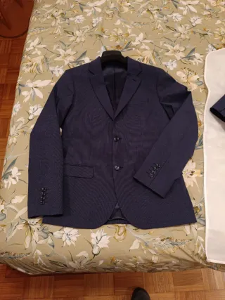 Traje Mango Azul Hombre