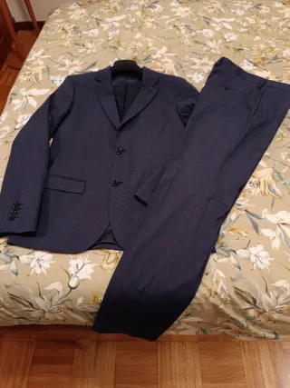 Traje Mango Azul Hombre