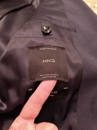 Traje Mango Azul Hombre