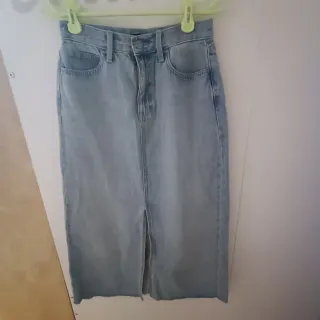 Falda vaquera larga con abertura 58cm  cintura