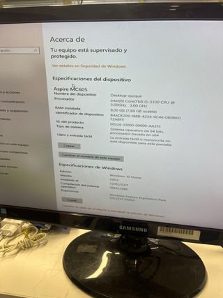 Ordenador Acer Aspire Negro/Gris con disco de 2TB