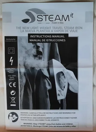 Plancha de vapor vertical Steam it