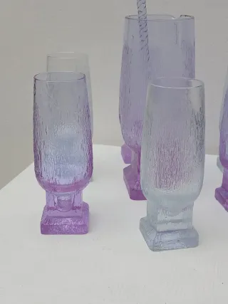 Bicchieri e caraffa vintage in murano