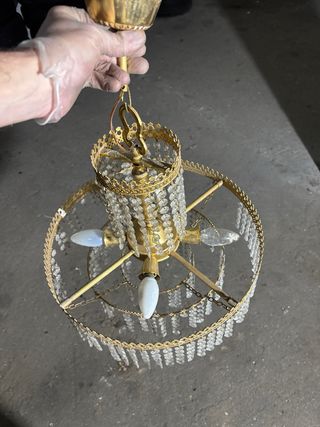 Lámparas de techo antiguas doradas varias