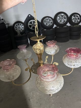 Lámparas de techo antiguas doradas varias