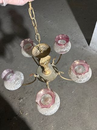 Lámparas de techo antiguas doradas varias