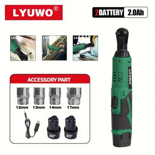 CARRACA ELECTRICA TRINQUETE INALÁMBRICO VERDE_