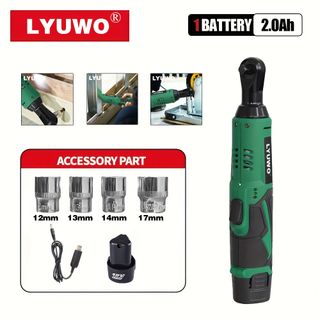 CARRACA ELECTRICA TRINQUETE INALÁMBRICO VERDE_