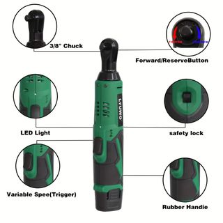 CARRACA ELECTRICA TRINQUETE INALÁMBRICO VERDE_
