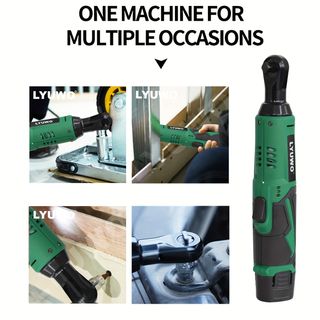 CARRACA ELECTRICA TRINQUETE INALÁMBRICO VERDE_