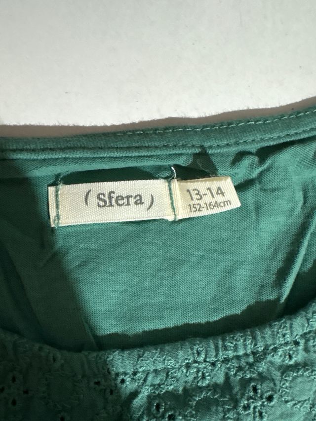 Camiseta verde manga larga