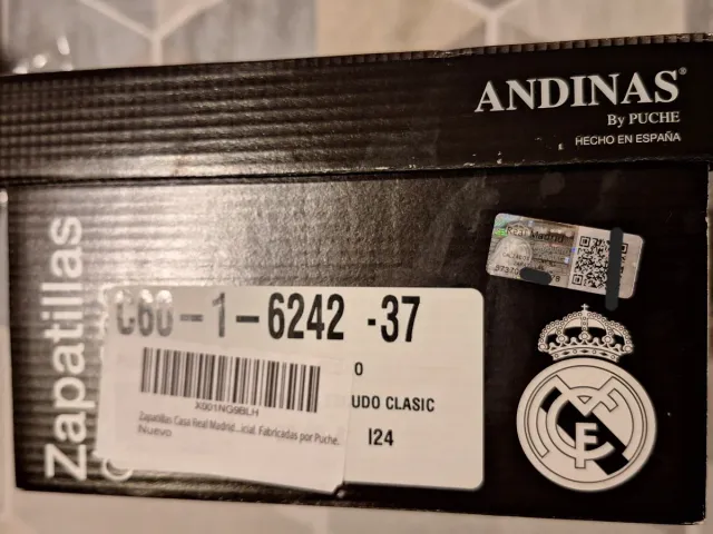 Zapatillas Casa Real Madrid Talla 37 Oficiales