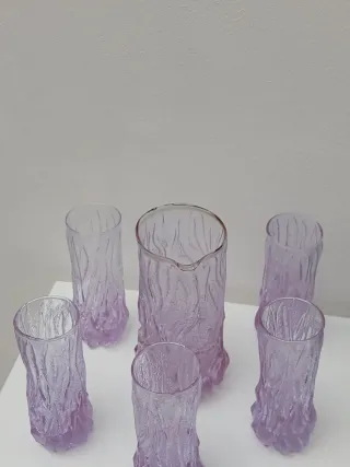 Bicchieri e caraffa vintage in murano