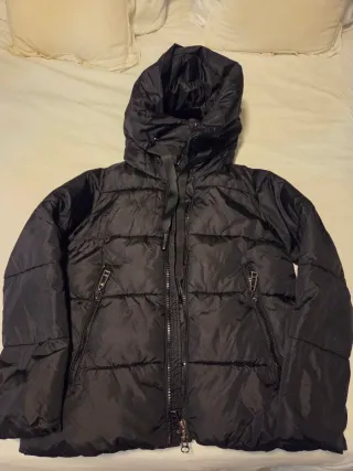 Plumas sintético mujer negro