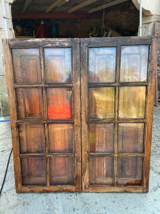 Lote ventanas de madera de Picón de Algorrobo