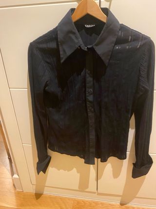 Camisa Caroll Negra Vestir