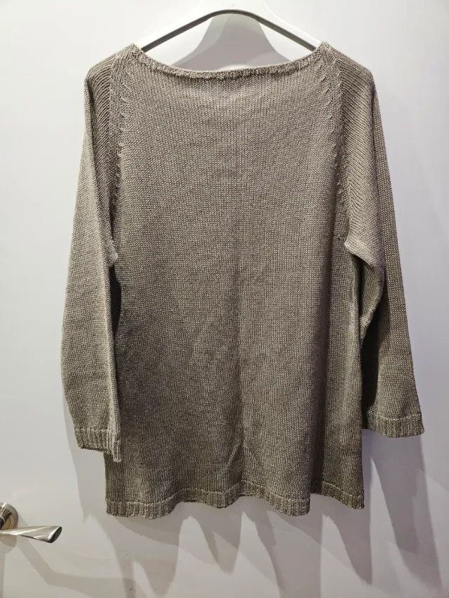 Jersey fino marrón calado talla M/L