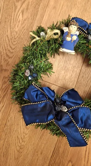 Ghirlanda Natalizia Angelo Blu