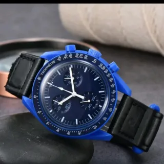 Reloj Cronógrafo Azul y Negro