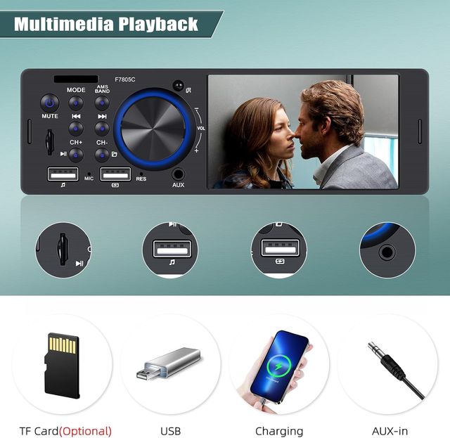 Autoradio 1 DIN CarPlay Android Auto