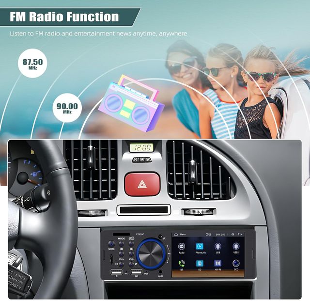 Autoradio 1 DIN CarPlay Android Auto