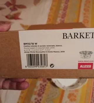 Cestino Alessi Barket bianco