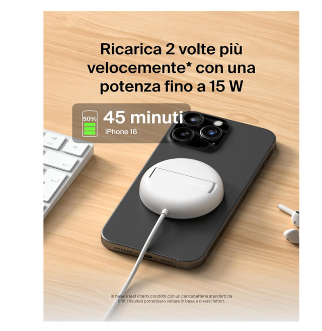 Belkin Tappetino di ricarica wireless magnetica 15