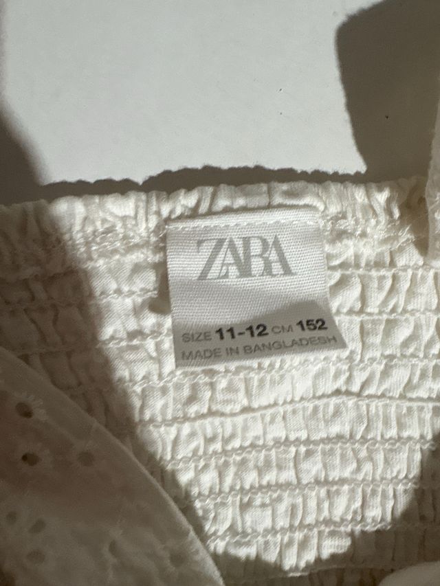 Top blanco niña con bordado