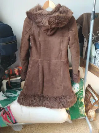 Chaqueta larga piel forrada pelo