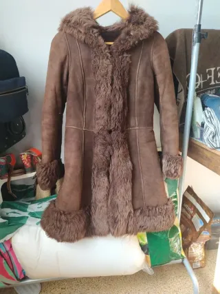 Chaqueta larga piel forrada pelo