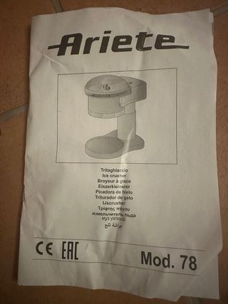 Macchina per granite Ariete retrò