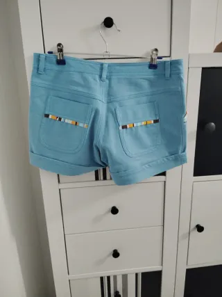 Shorts azules con estampado