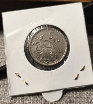 Moneda 5 Pesetas 1957 Franco Caudillo