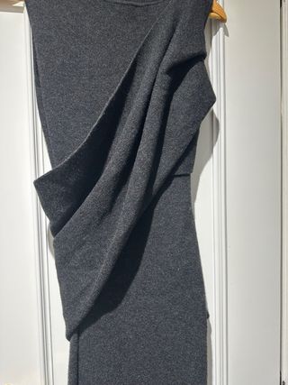 Vestido de punto gris invierno mujer